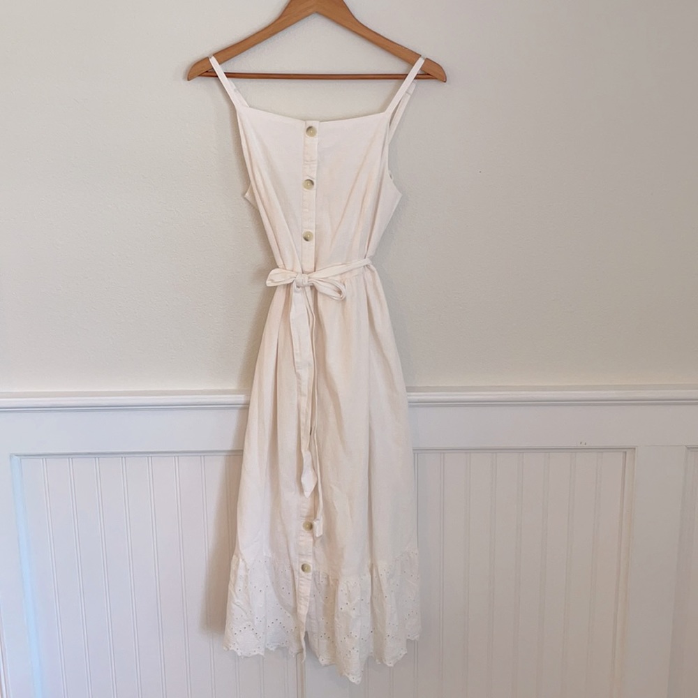 OldNavy cream midi dress size L